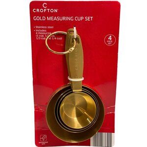 Crofton Gold/Copper Measuring‎ Cups Stainless Steel 5 PC. NEW WITH TAGS!